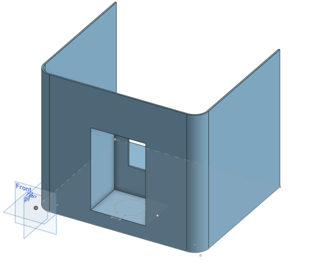 CAD prototype of the boba machine dispensing mechanism showing servo-controlled valve layout